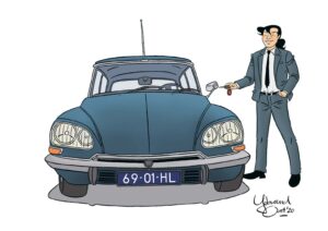 Max Miller met Citroën DS Pallas uit 1969