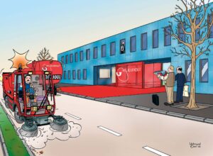 Gemeente Groningen - Bouwbord nieuwbouw Milieudienst Duinkerkenstraat