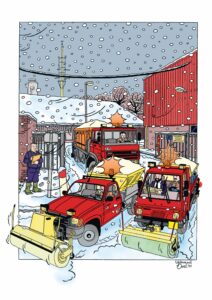 Gemeente Groningen- Cover illustratie Winterdienst 2001