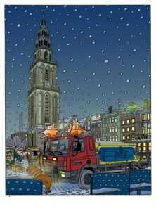Gemeente Groningen- Cover illustratie Winterdienst 2003