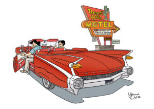 Max Miller met Cadillac Eldorado Biarritz Convertible 1959