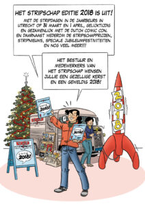 Max Miller nieuwjaarskaart 2018 voor Het Stripschap
