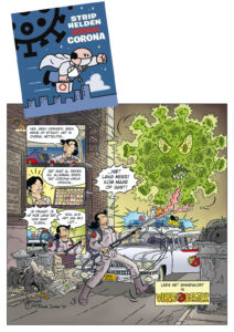 Max Miller: Virusbuster voor boek 'Striphelden versus Corona'