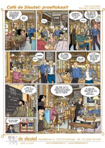 Strip: Café De Sleutel in Groningen - Proeflokaal